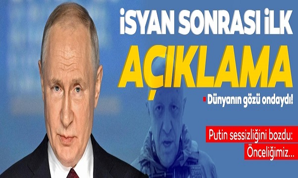 Dünyanın gözü ondaydı! Wagner isyanı sonrası Putin'den ilk açıklama: Önceliğimiz.