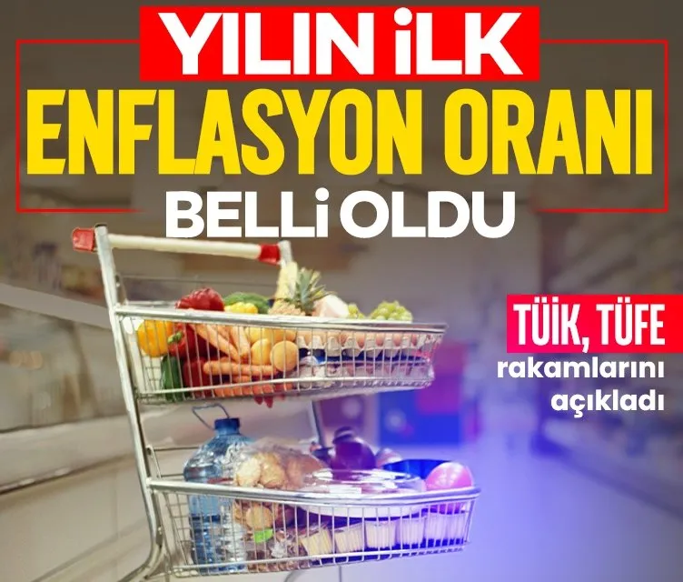 ENFLASYON ORANI SON DAKİKA! TÜİK ocak ayı TÜFE rakamlarını açıkladı: İşte detaylar…