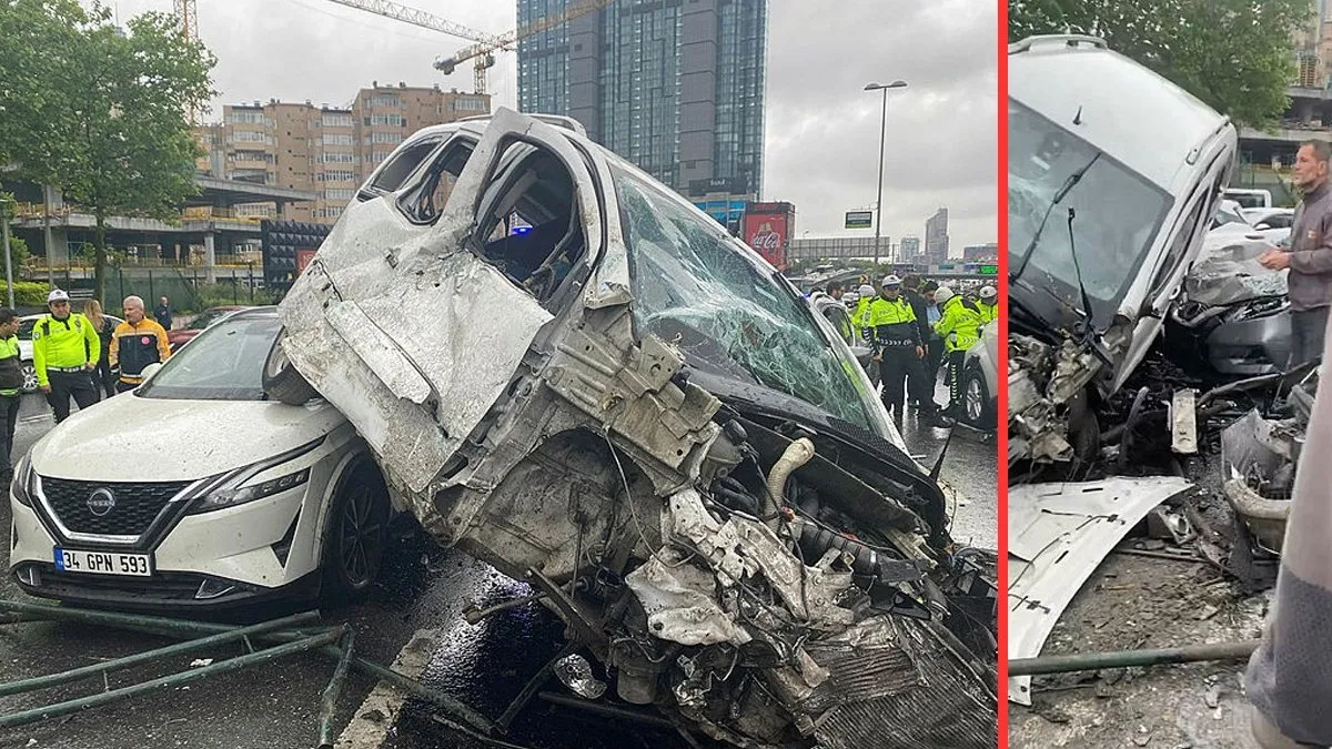 Beşiktaş'ta zincirleme kaza: Olay yerinden korkunç görüntüler geldi!