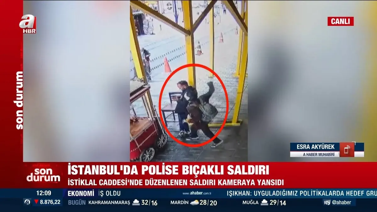 İstanbul'da dehşet anları! Saldırgan polis memurunu boynundan bıçakladı