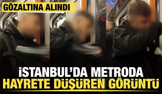 İstanbul’da metroda hayrete düşüren görüntü... Yolculara aldırış etmeden uyuşturucu kullandı
